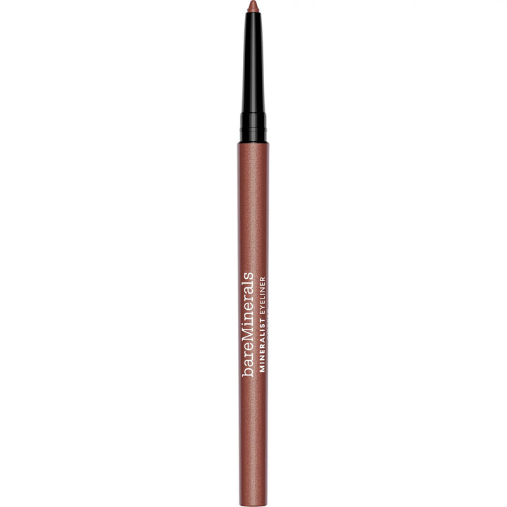 Copper-toned mineral eyeliner pencil with creamy tip and slim barrel, 0.35 g