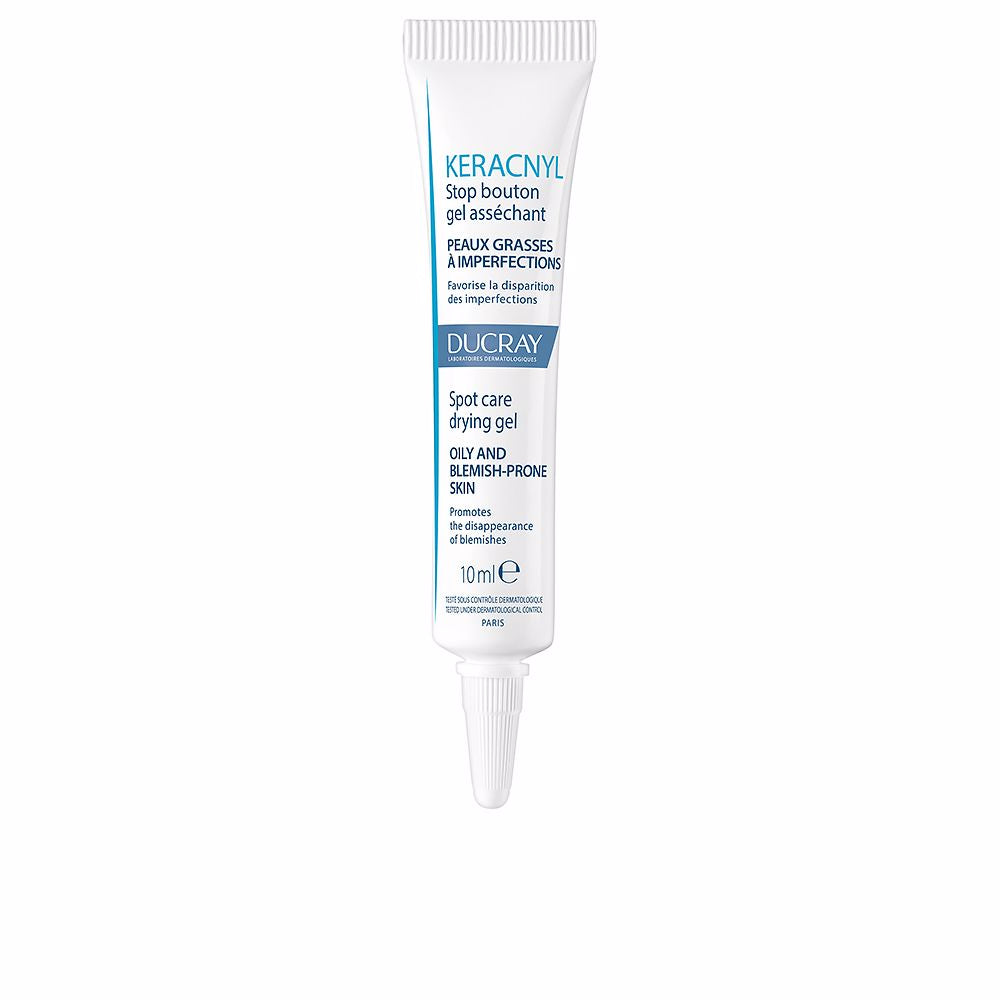 10 ml clear tube of spot drying gel with clinical ingredients list visible
