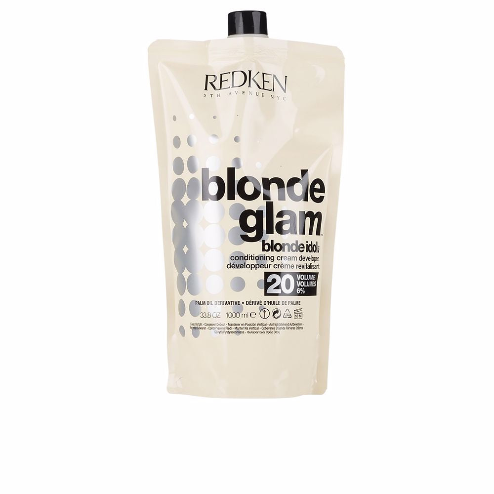 1,000 ml cream hair developer bottle, 20 volume, salon sized