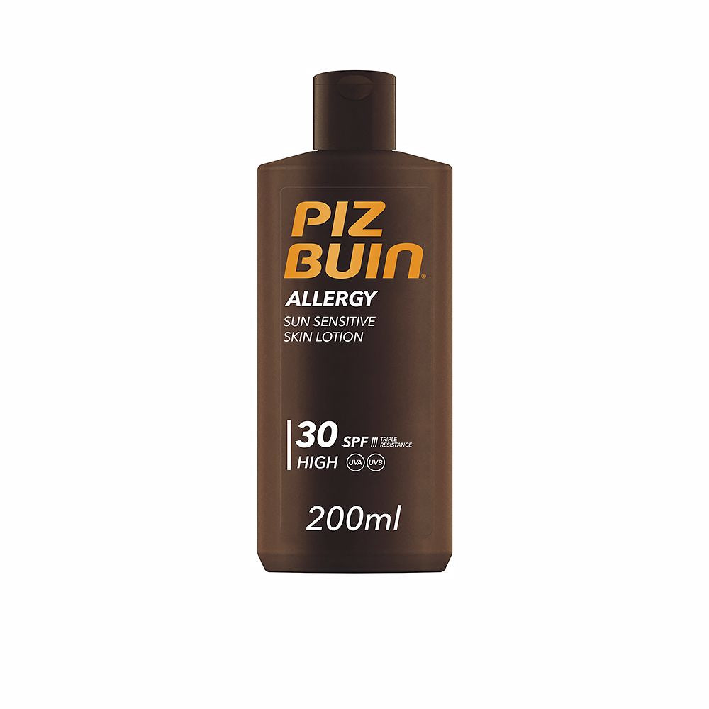 200 ml pale-yellow sensitive skin SPF 30 sun lotion bottle, Unisex
