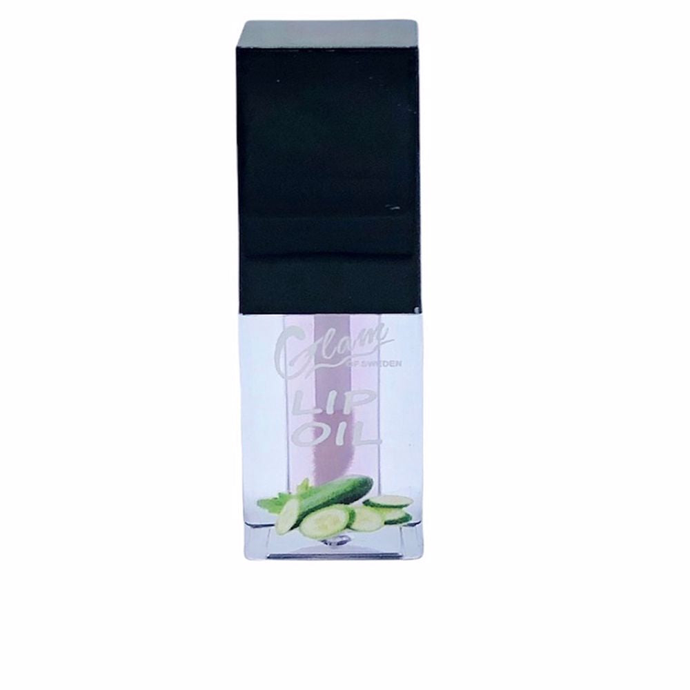 Clear cucumber-scented lip oil in 4 ml tube with wand applicator, Unisex