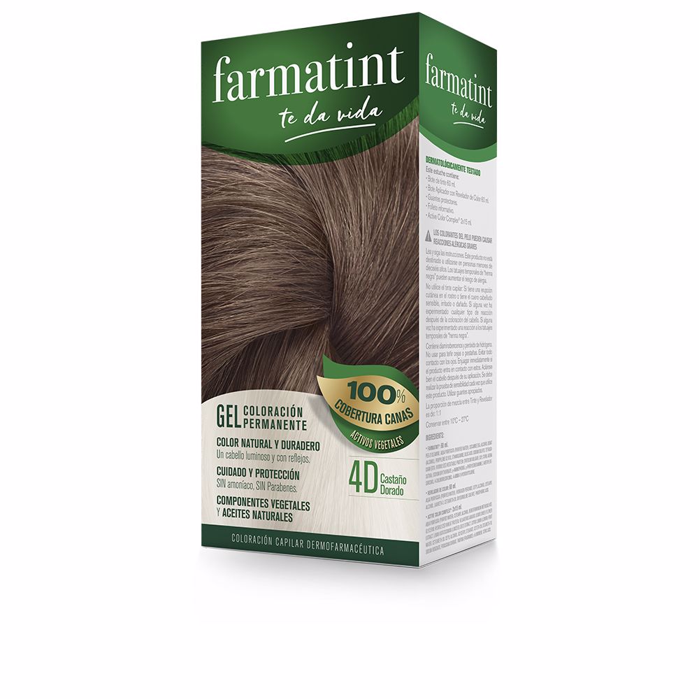 Tube and developer bottle kit for permanent light brown gel hair colour, Unisex