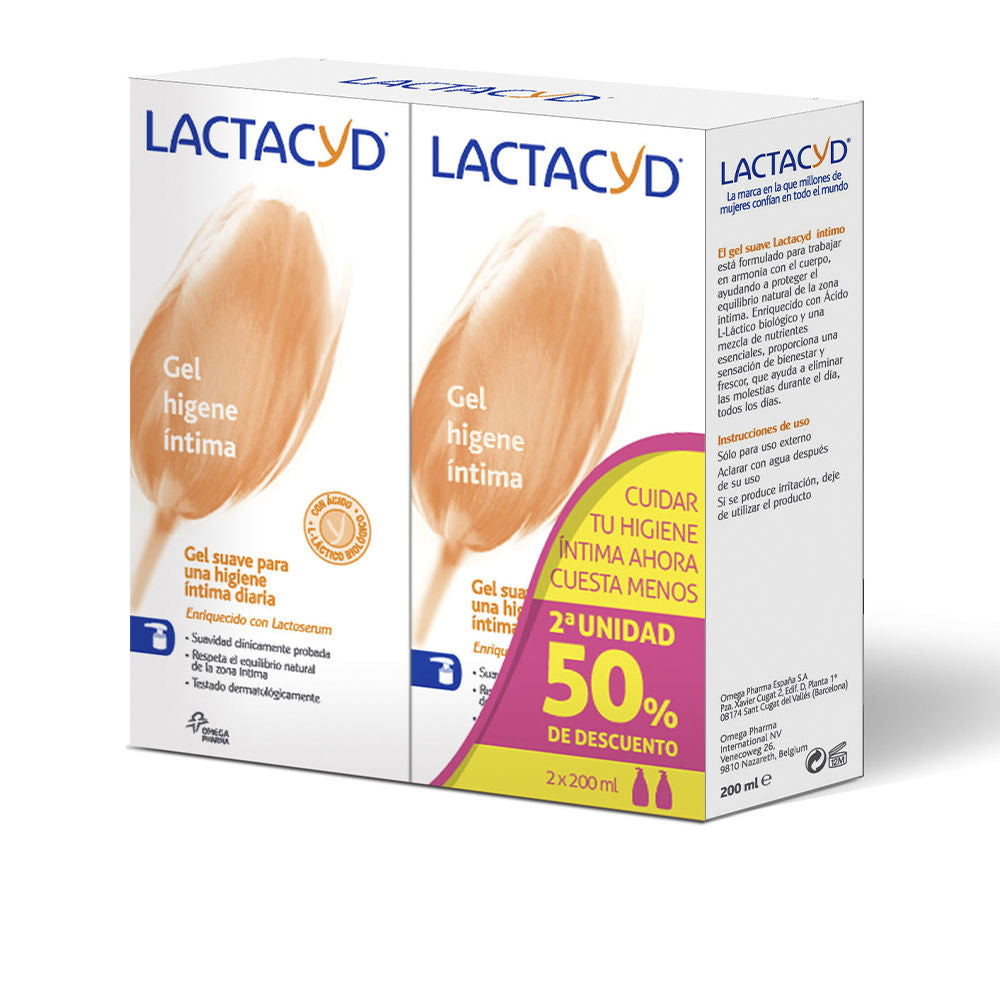 Tube of Lactacyd intimate gel for gentle daily intimate hygiene and pH balance