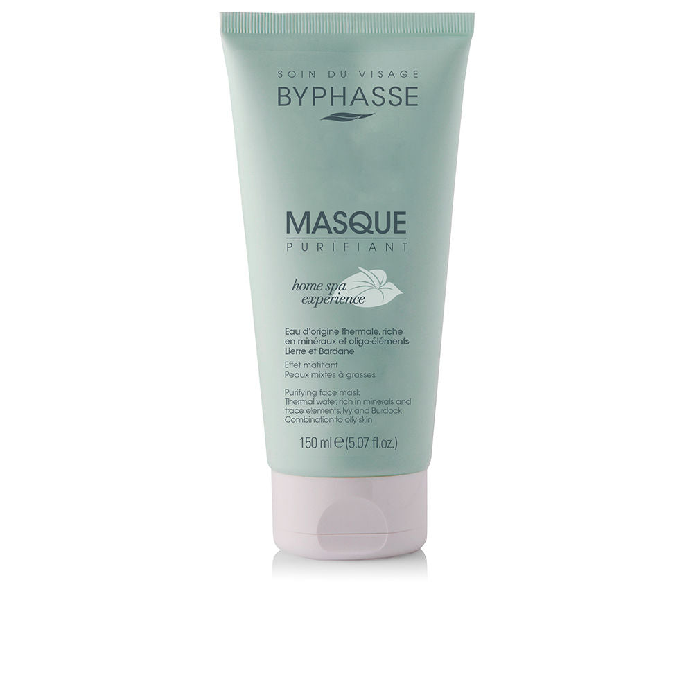 Tube of purifying clay face mask, 150 ml, pale grey paste for mixed–oily skin