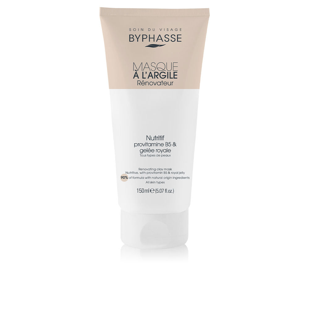150 ml tube of renovating clay mask; cream-to-clay texture with kaolin
