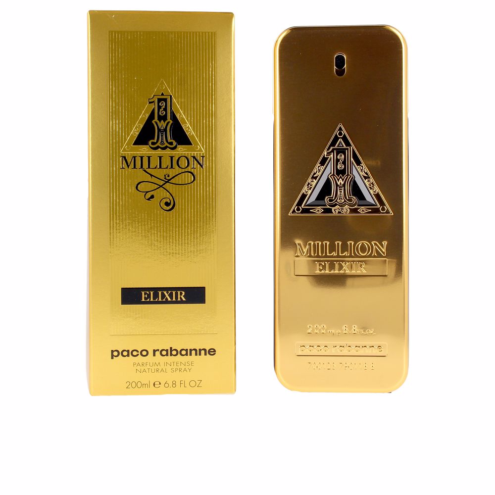 200 ml jewel-like gold bottle of intense parfum for Man with rose and woody notes