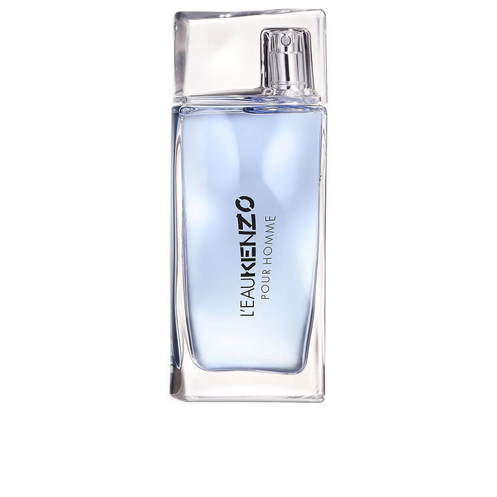 50 ml clear glass bottle with curved water-relief, aquatic citrus fragrance for Man