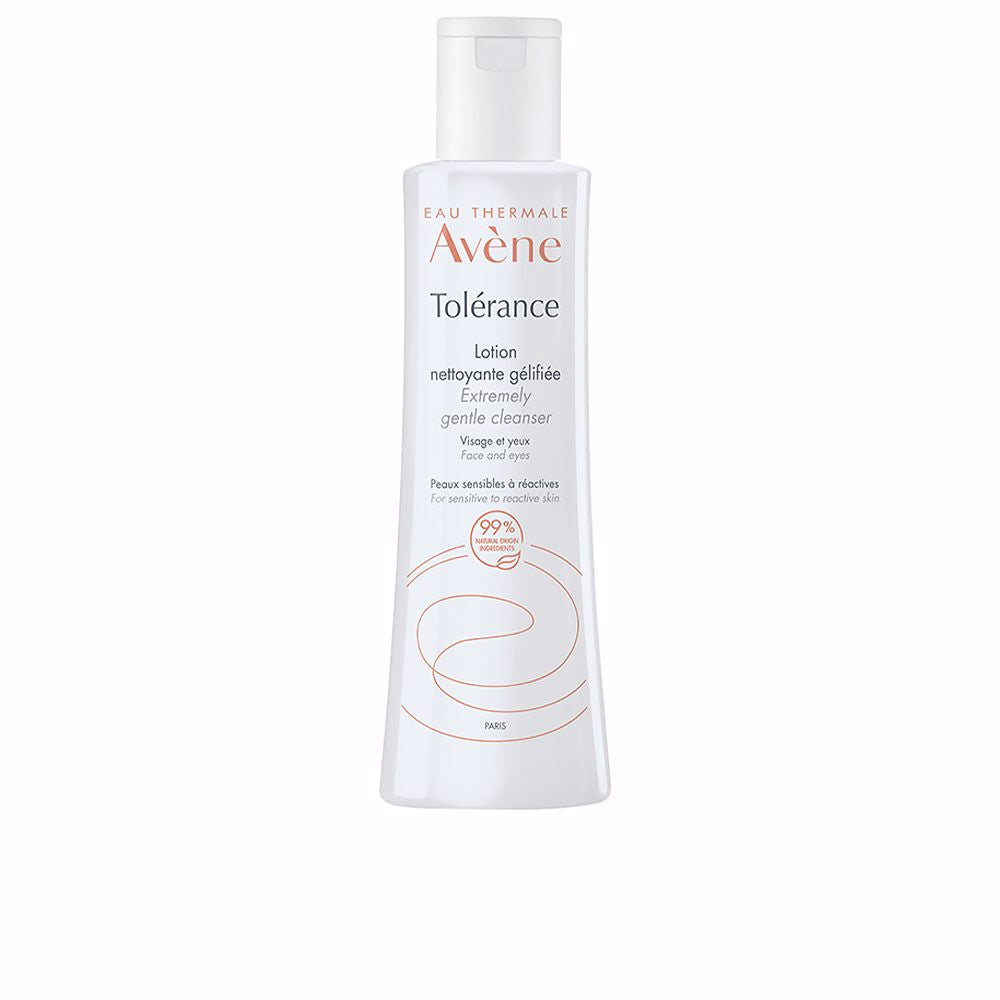 200 ml translucent gel cleansing lotion bottle, soothing cream‑coloured label
