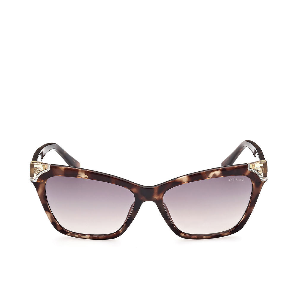Guess Tortoise shell brown plastic cat-eye sunglasses with gradient lenses and metallic corner accents