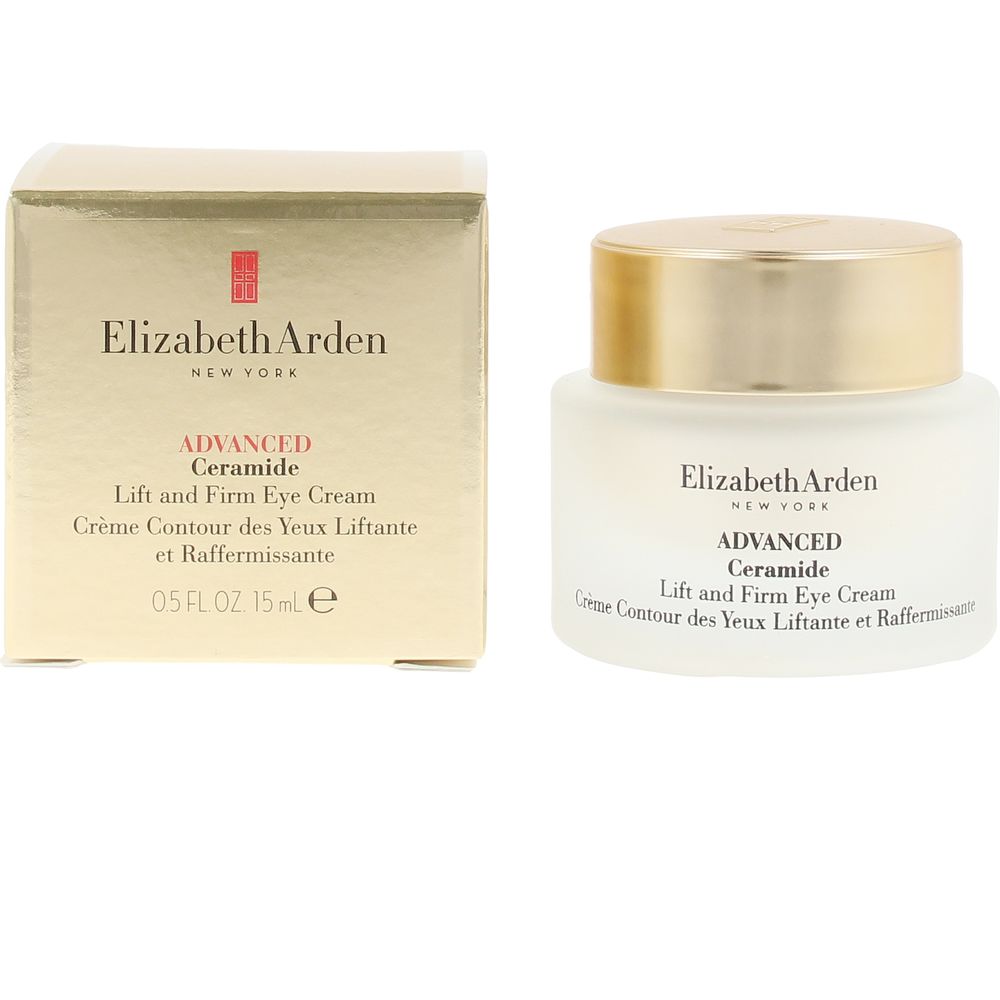 15 ml jar of ceramide firming eye cream with smooth cream texture