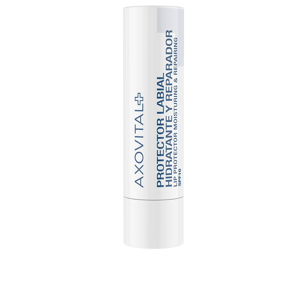 Small 4 g lip balm tin with creamy beige balm, described as nourishing and protective