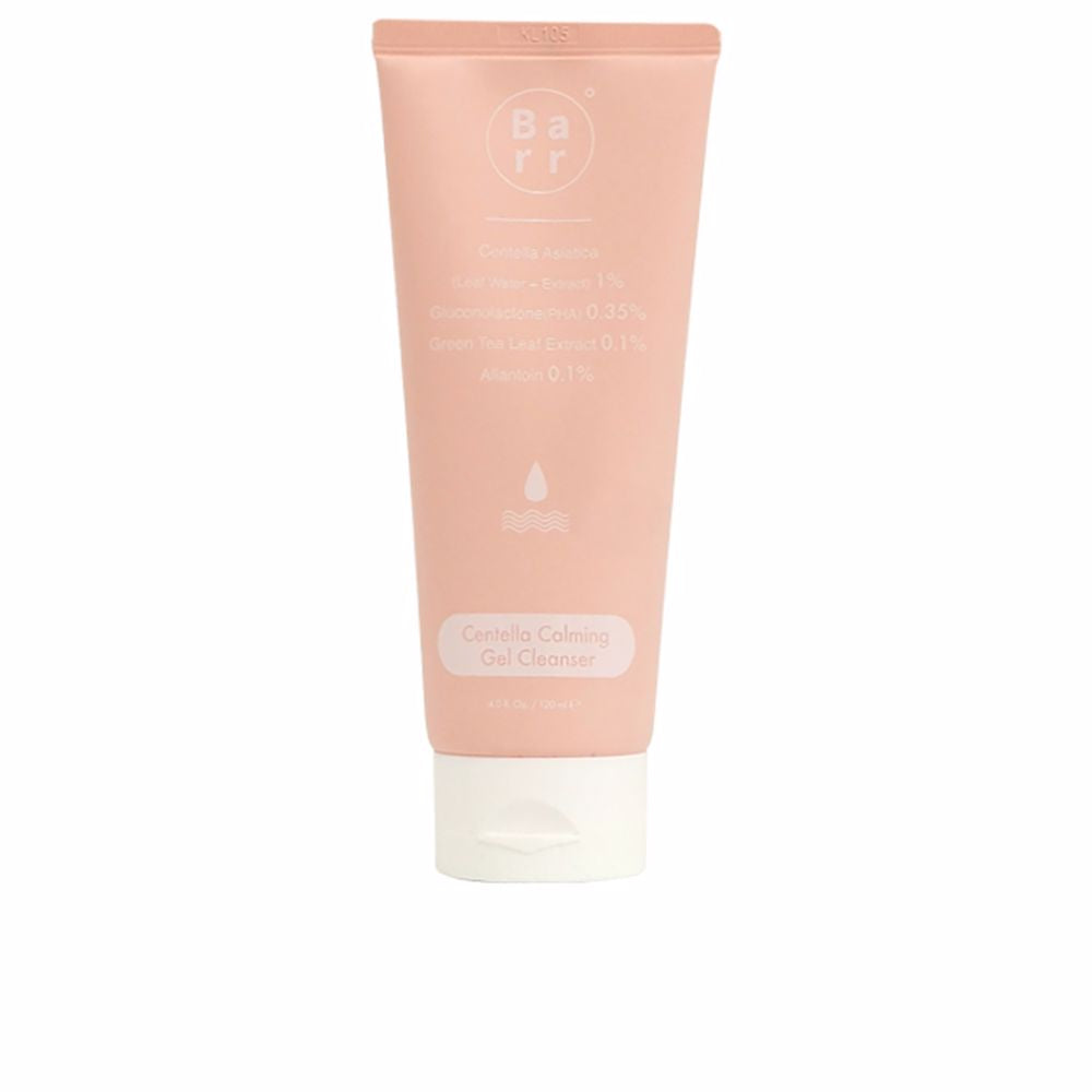 Clear green gel cleanser tube; Centella and green tea active ingredients, 120 ml