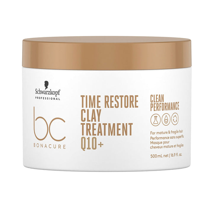500 ml jar of Q10+ clay hair treatment, cream texture, Unisex