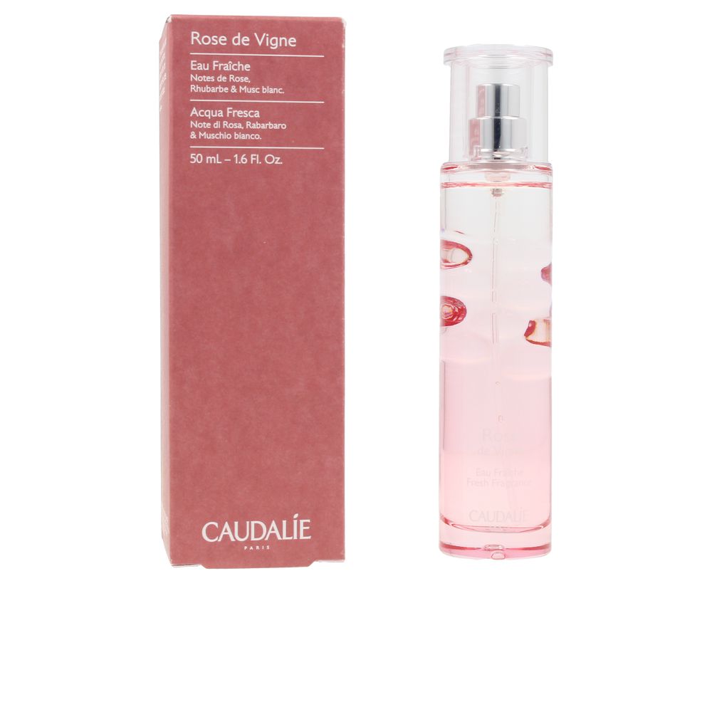 50 ml floral eau fraîche bottle, rose and rhubarb notes, spray