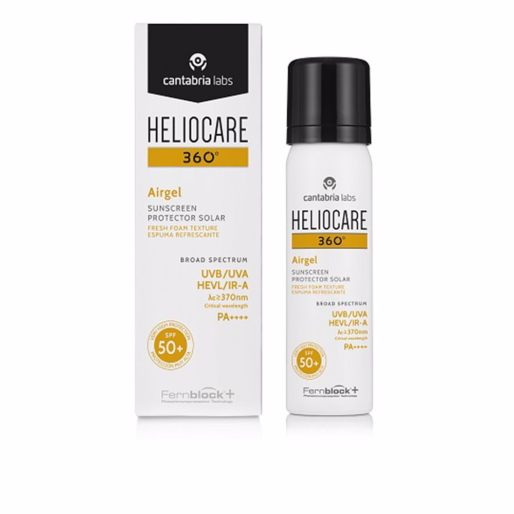 60 ml aerated SPF50+ body sunscreen foam in pump bottle, light gel texture