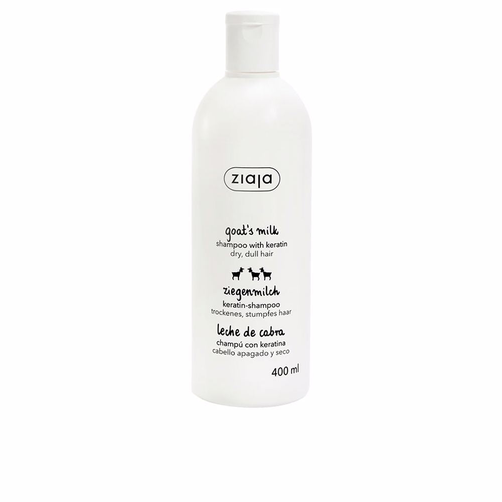 400 ml bottle of goat milk and keratin repair shampoo, Unisex hair care