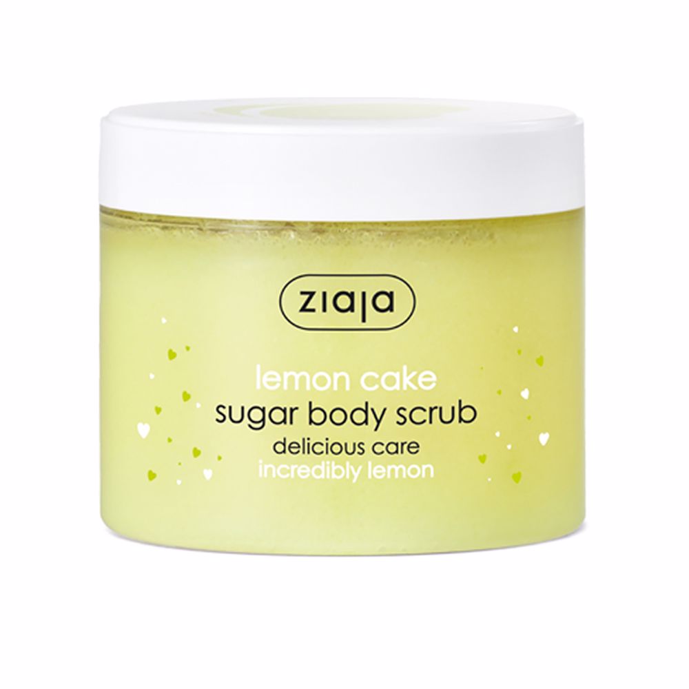 300 ml jar of lemon-vanilla sugar body scrub with shea butter