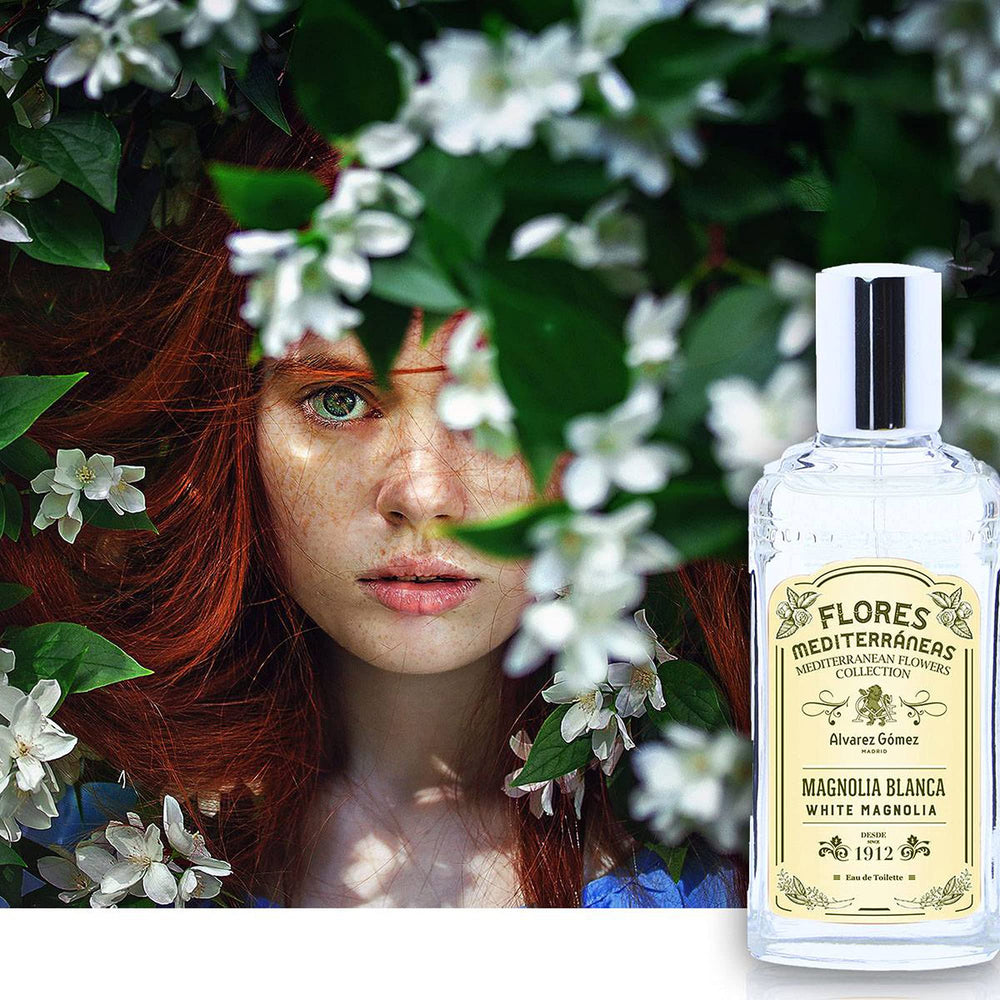 150 ml bottle of White Magnolia Eau de Toilette, floral amber fragrance for Women