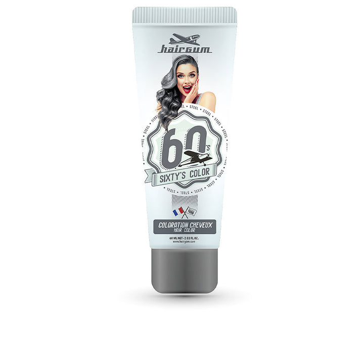 60 ml tube of steel semi-permanent hair colour cream, cool grey tint