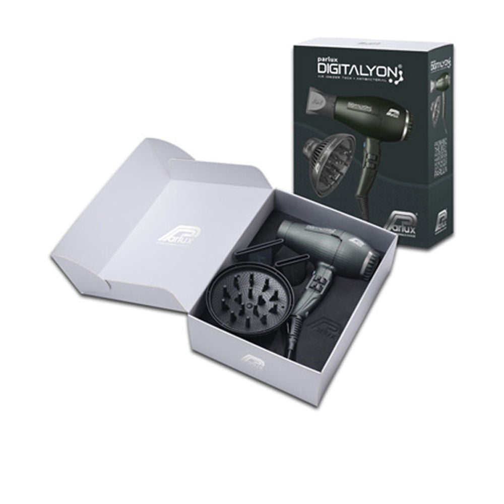 Anthracite professional hair dryer with ergonomic handle and long cable