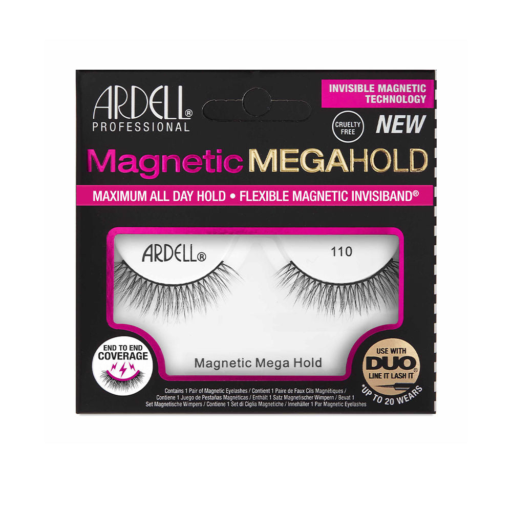 Pair of magnetic false lashes with slim edge-to-edge band, style 110, Unisex