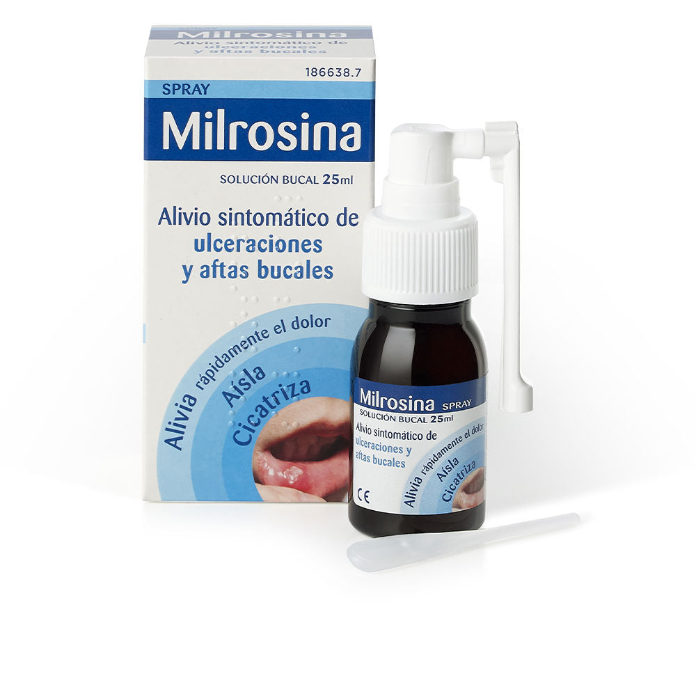 Milrosina oral spray bottle for mouth ulcer relief and mucosal healing