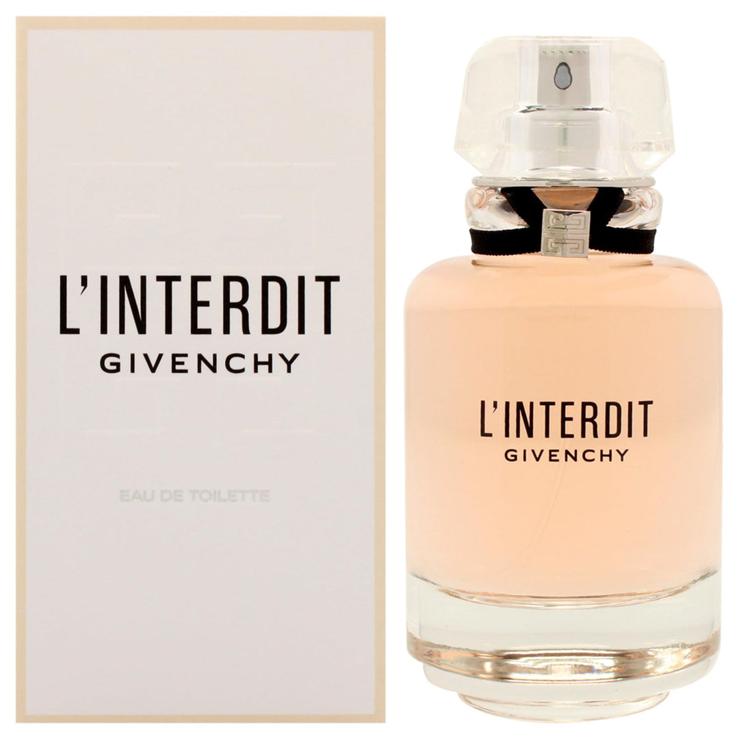 80 ml clear glass bottle with black ribbon and 4G emblem, floral woody perfume