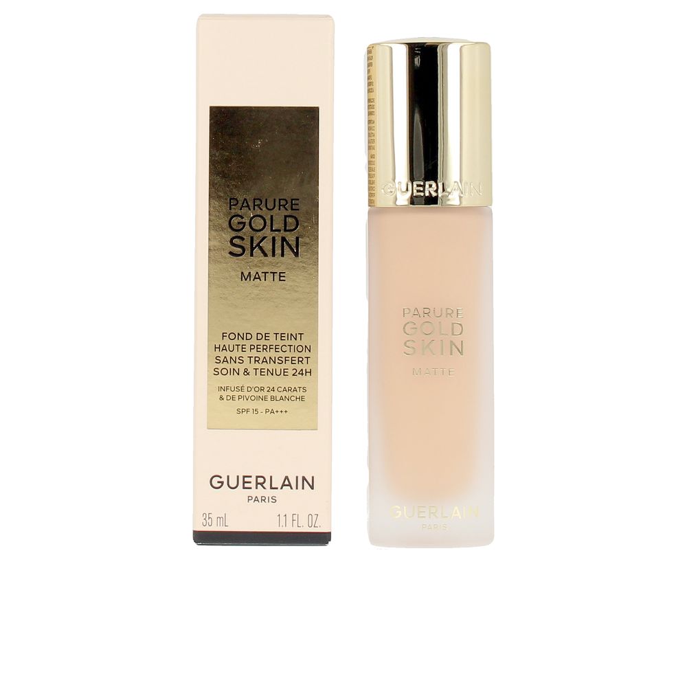 35 ml fluid matte foundation with micro‑gold and peony extract, 1C shade