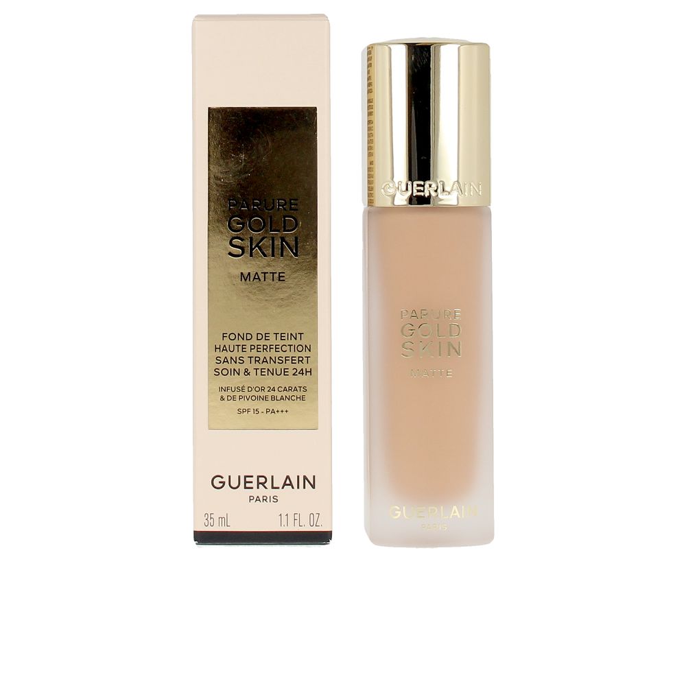 35 ml fluid matte foundation with micro‑gold and peony extract, 1C shade