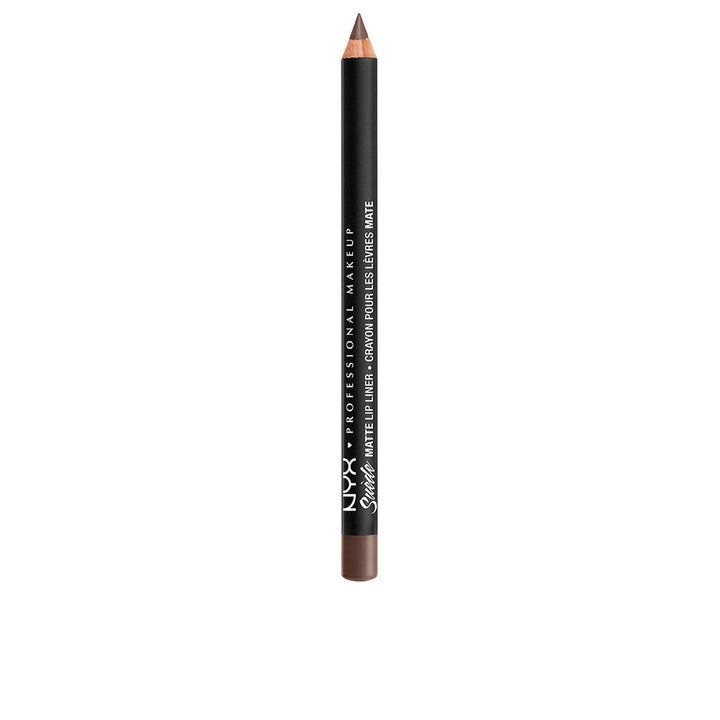 Creamy suede lip liner pencil in brown shade &