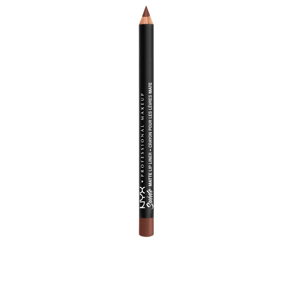 Slim brown suede lip liner pencil with velvety matte finish, 3.5 g, Unisex