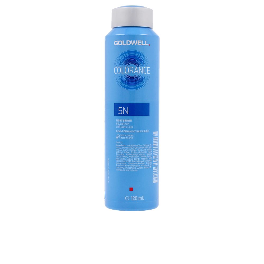 120 ml demi‑permanent hair colour bottle in natural brown, salon cream formula