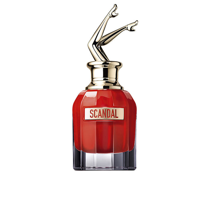 Glossy red bottle with sculptural legs, 80 ml amber-floral perfume