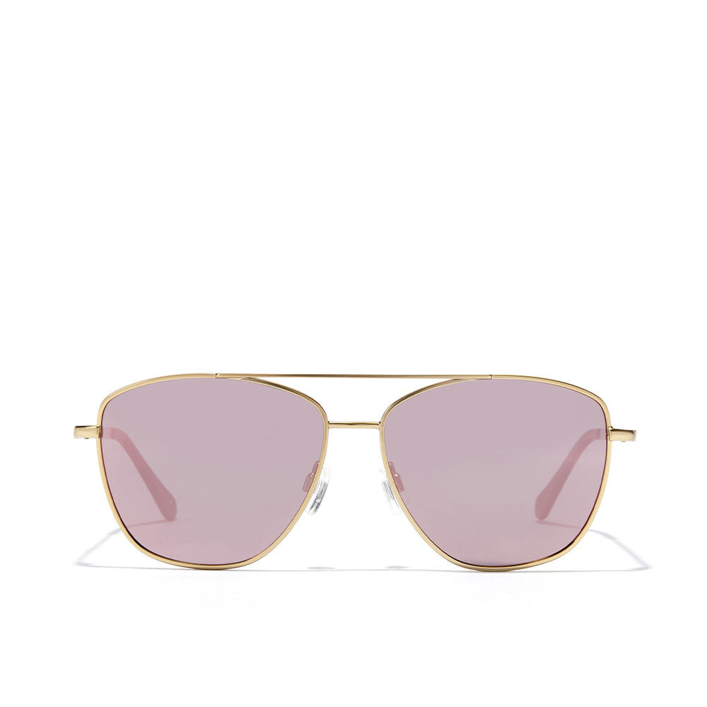 Gold metal aviator sunglasses, polarised lenses, Unisex, 57 mm