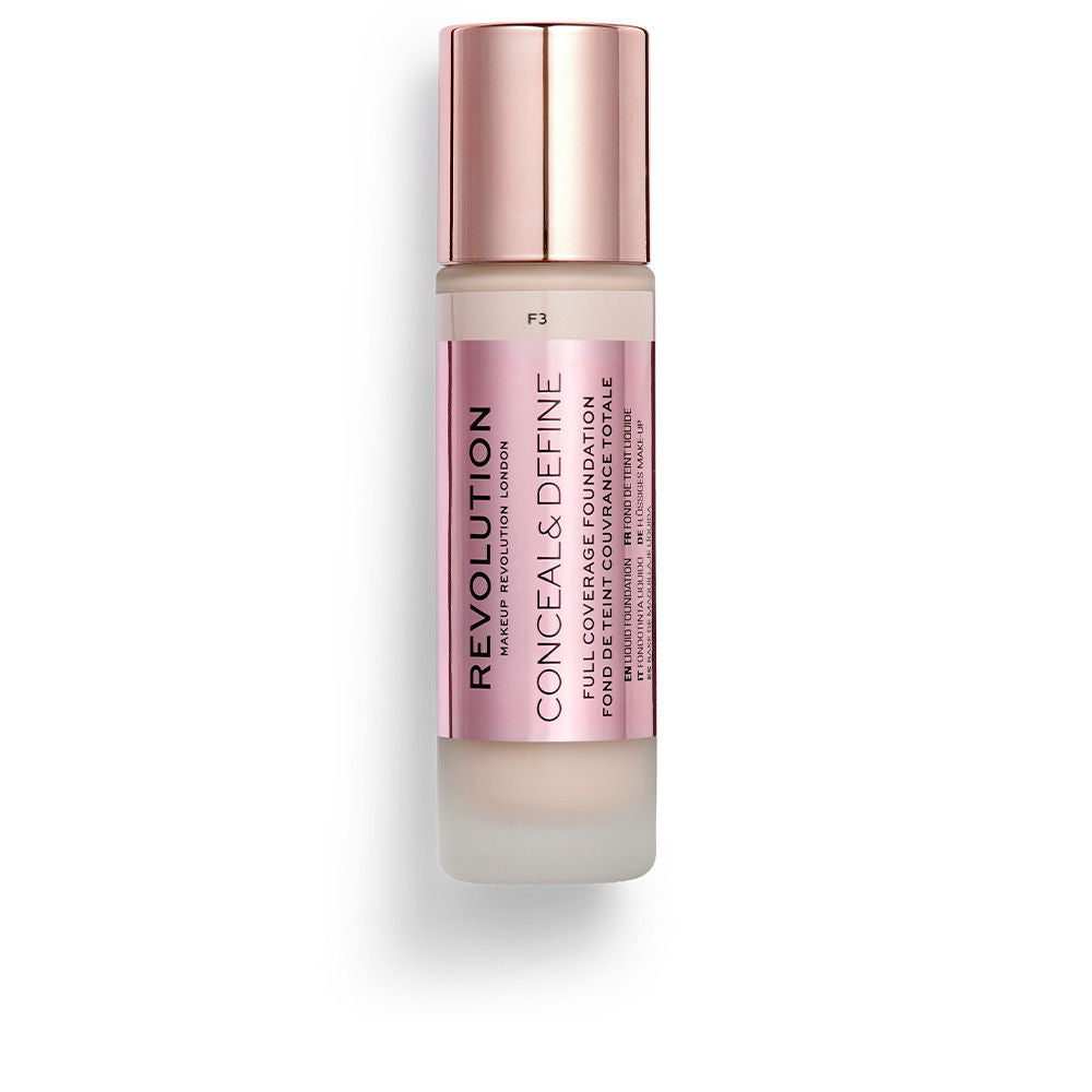 Glass bottle foundation with applicator, shade F3, 23 ml, semimate finish