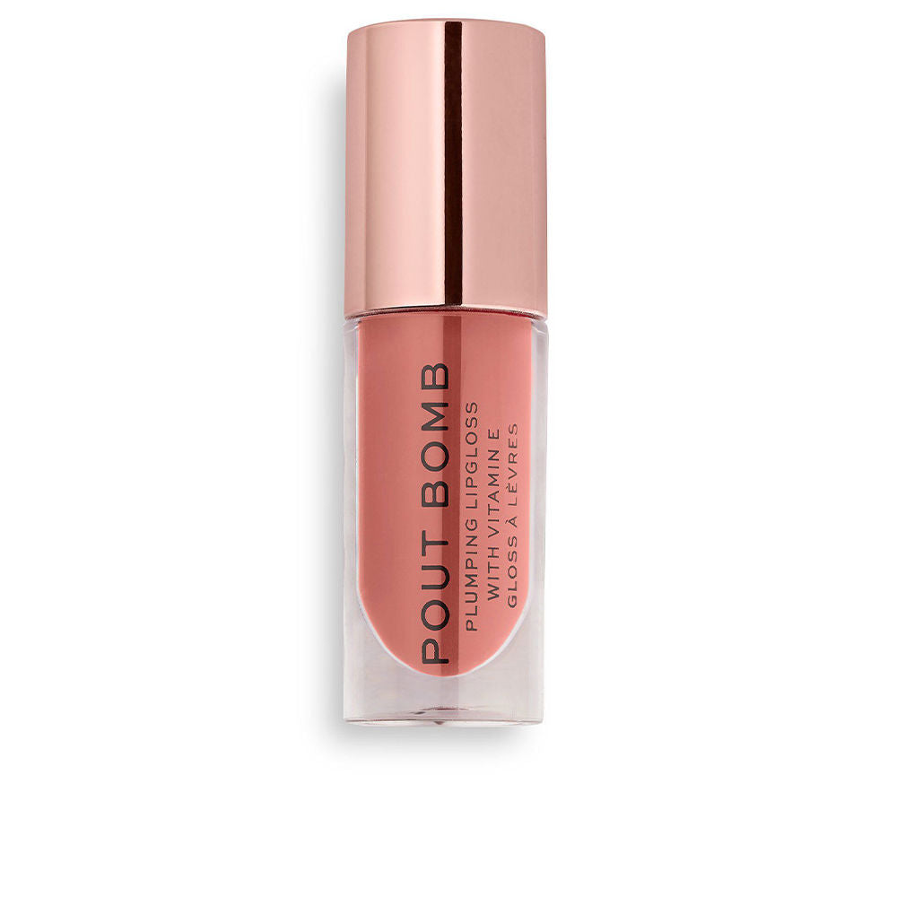 Tinted clear gloss tube with doe-foot applicator, 4.6 ml, warm pink shade