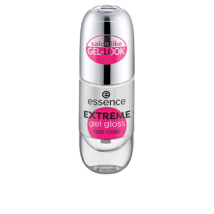 8 ml bottle of high-shine gel top coat with glossy finish, Unisex
