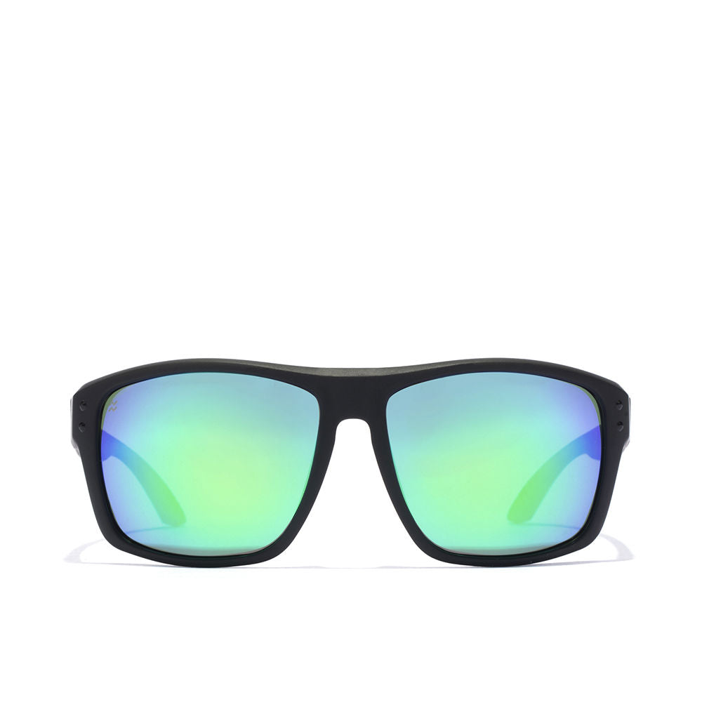 Black square Unisex sunglasses with polarised lenses and 135 mm temples