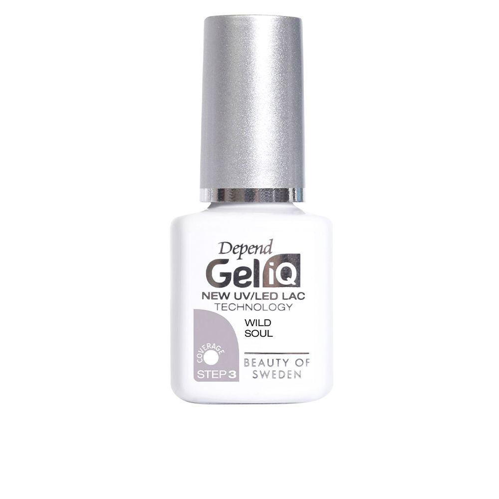 5 ml bottle of Wild Soul semi-permanent gel nail polish with precision brush