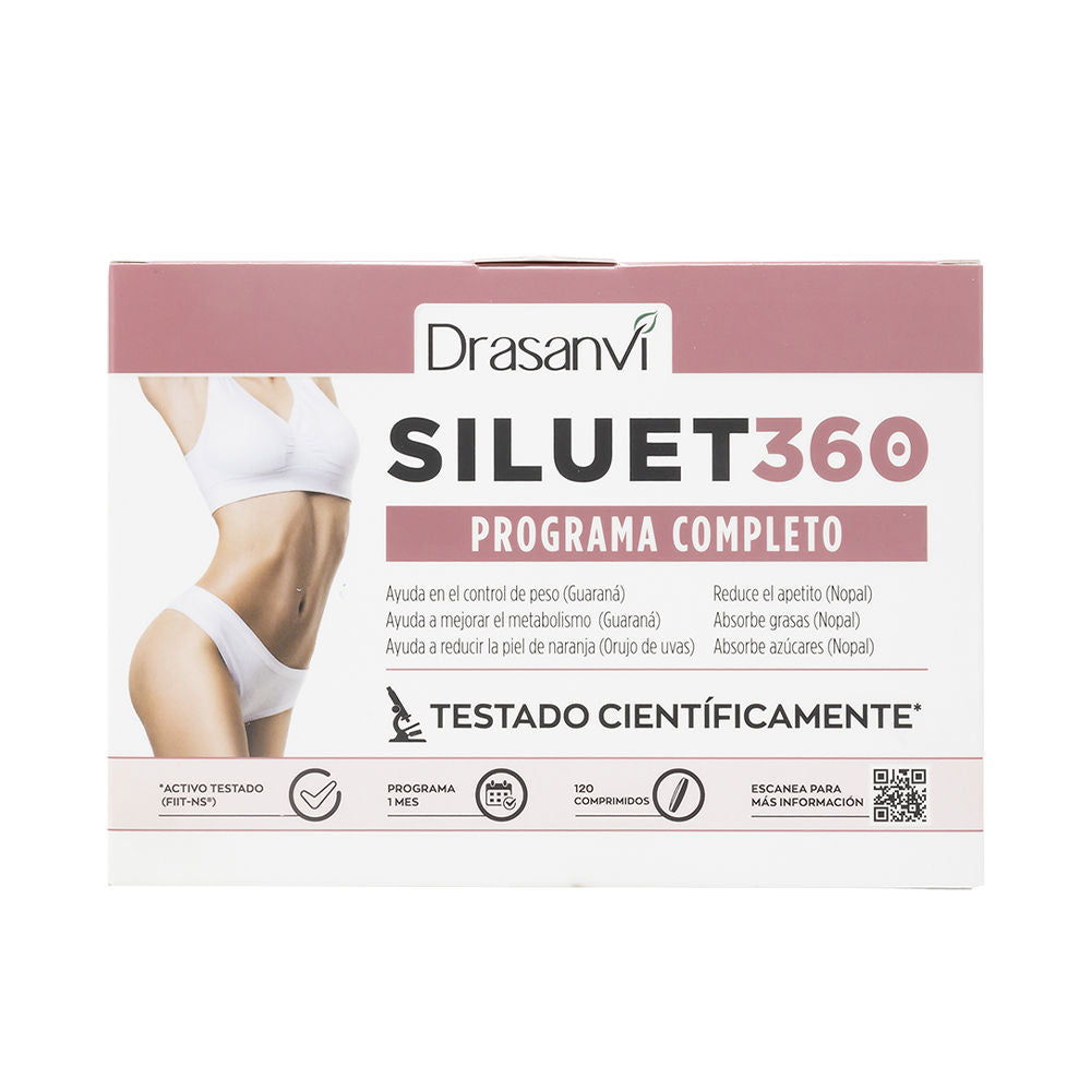Bottle of 120 Siluet 360 capsules; guaraná, nopal, grape extracts, Unisex