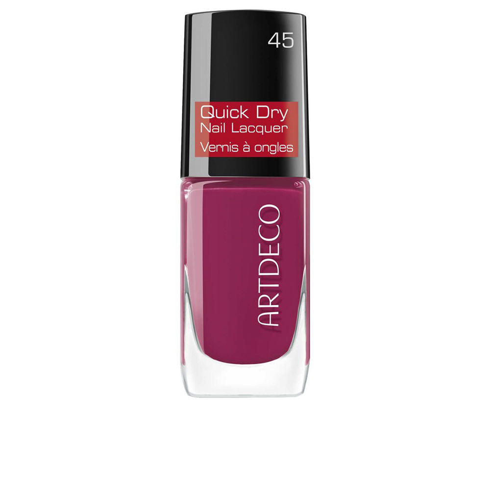 Raspberry quick-dry nail lacquer, 10 ml, glossy finish, Unisex