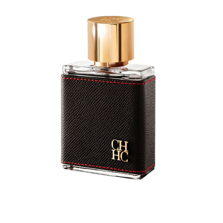 Clear glass 100 ml perfume bottle with silver cap; spiced oriental fragrance details