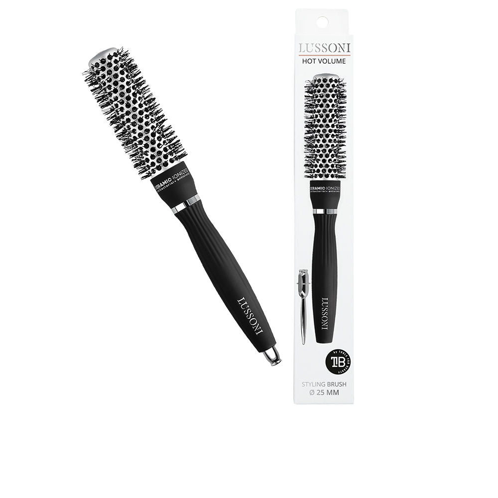 25 mm ceramic round styling brush with wave-shaped nylon bristles and removable pin