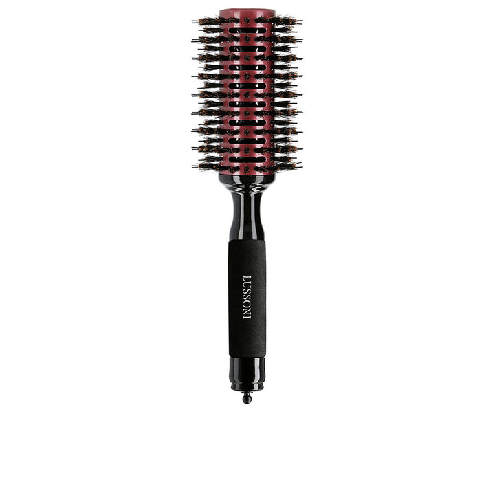 Round beech wood vent brush with mixed boar and nylon bristles and removable pin