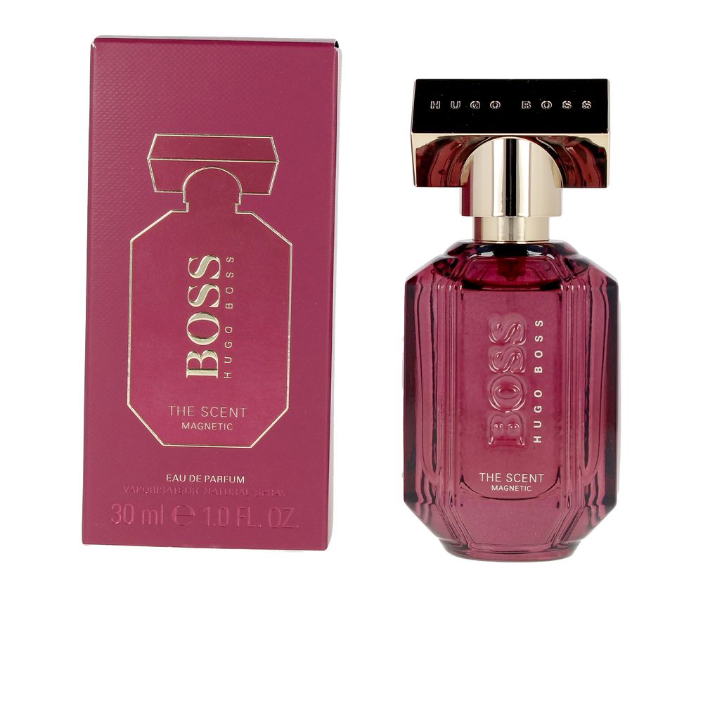 Faceted violet bottle with frosted gold cap, 30 ml amber-musk perfume for Women