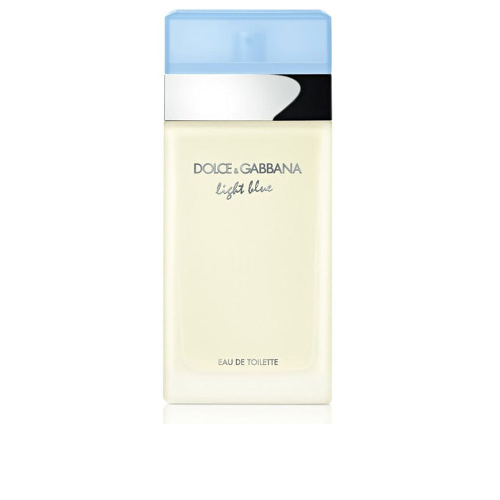 Pale-blue capped perfume bottle, 100 ml, cedar and green apple notes