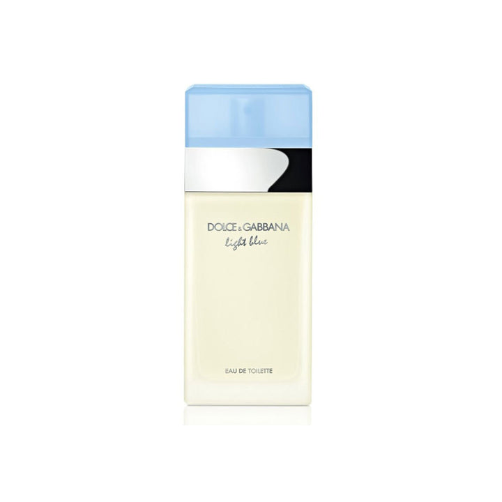 Pale-blue capped perfume bottle, 100 ml, cedar and green apple notes