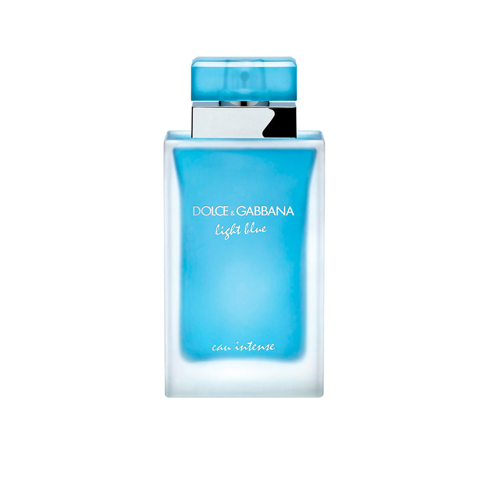 50 ml blue glass perfume bottle with silver cap; floral-fruity EDP for Women
