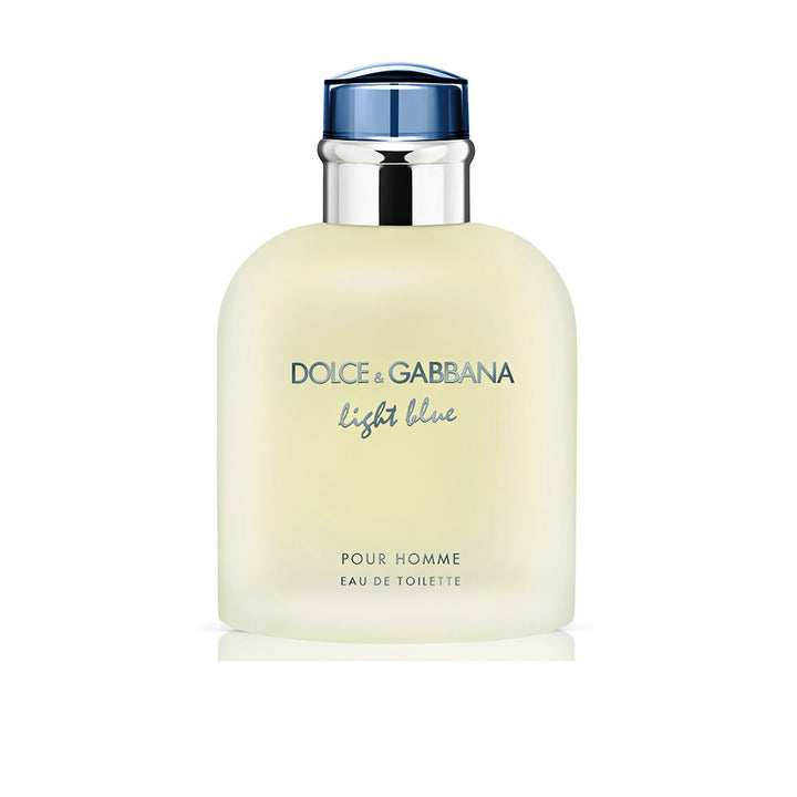 Frosted glass bottle with pale-blue cap; 125 ml eau de toilette for Man