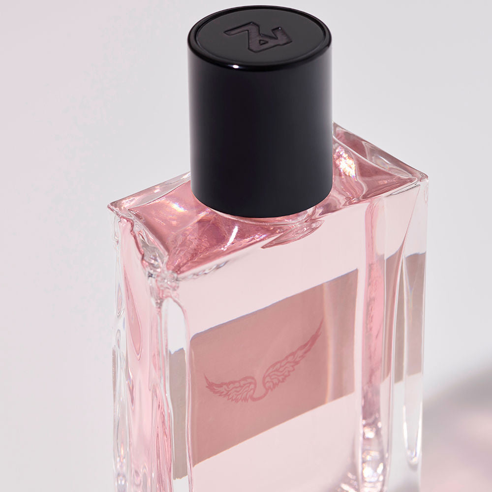 30ml glass bottle, warm amber liquid, minimalist rectangular design